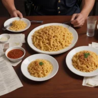 Mesa de investigação com pastas e lupa diante de paisagem urbana genérica de Franco da Rocha ao amanhecer